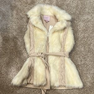 Knit fur sweater vest - Romeo and Juliet cuture